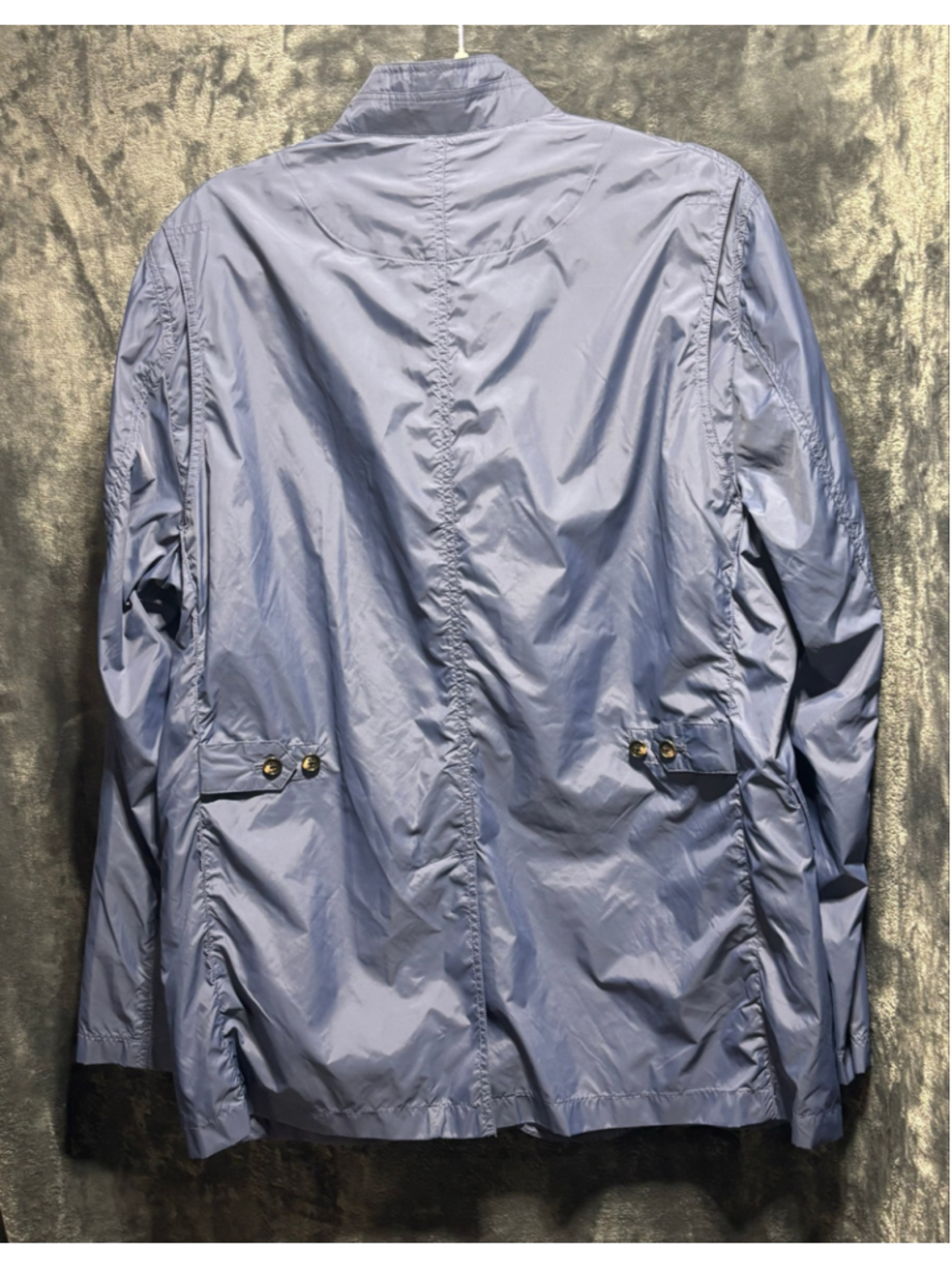 J.McLaughlin Bryce Packable Nylon Jacket Steel Blue Travel NWT Men's Size Large - Picture 2 of 10